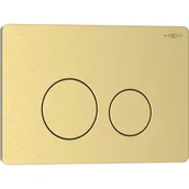 Przyciski spłukujące - Mexen Tex 06 przycisk spłukujący stal nierdzewna, złoty szczotkowany - 6106-11 - miniaturka - grafika 1