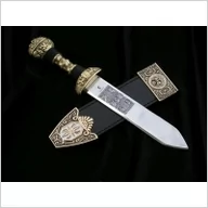 Repliki - broń - RZYMSKI SZTYLET JULIUSZA CEZARA PUGIO DAGA Z POCHWĄ 512 - miniaturka - grafika 1