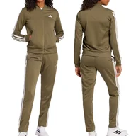 Dresy damskie - Adidas dres sportowy damski treningowy komplet khaki JC8888 L - miniaturka - grafika 1