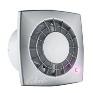 Wentylatory łazienkowe - Wentylator łazienkowy WGS100 satyna srebrna, 0,55 kg, Ø100, kostka podłączeniowa AWENTA - miniaturka - grafika 1