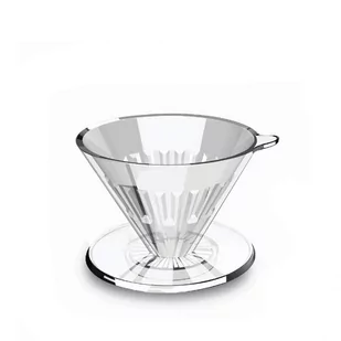 Plastikowy dripper Timemore Crystal Eye 01 Transparent Black - Zaparzacze i kawiarki - miniaturka - grafika 1