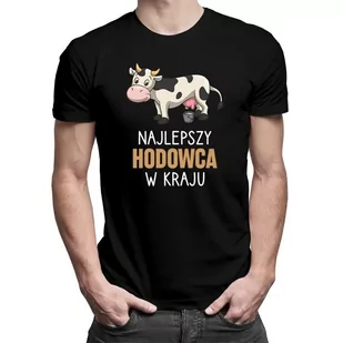 Najlepszy hodowca w kraju (krowy) - męska koszulka na prezent dla hodowcy krów - Koszulki męskie - miniaturka - grafika 1