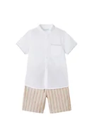Kombinezony dla dzieci - Completo short e camicia in lino Bambino Mayoral 3240-BEIGE - miniaturka - grafika 1
