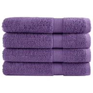 Ręczniki - vidaXL Ręczniki premium SOLUND 4 szt. fioletowe, 100x200 cm, 600 g/cm² - miniaturka - grafika 1