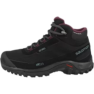 Buty dla dziewczynek - Salomon Damskie Buty SHELTER CS WP W BLACK/EBONY/WINE TA L41110500 - grafika 1