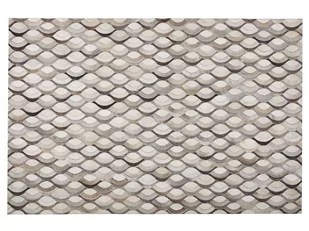 Beliani Dywan patchworkowy skórzany 160 x 230 cm brązowo-beżowy KIRCA - Dywany - miniaturka - grafika 1
