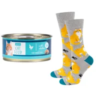 Ozdoby bożonarodzeniowe - Skarpetki męskie SOXO kot w puszce 40-45 - miniaturka - grafika 1