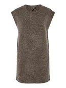 Sukienki - Pieces Sukienka dzianinowa "Pcjiko" w kolorze ciemnobrązowym - miniaturka - grafika 1