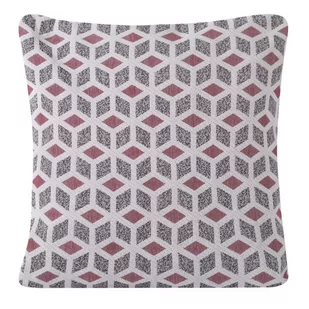 Poszewka 45x45 Dimo geometria czerwona czarna - Poszewki na poduszki - miniaturka - grafika 1