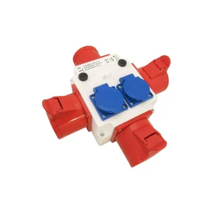 Rozdzielacz siłowy IP44 wt.32A/5st.+ gn.3x32A/5st.+2x16A/250V - Osprzęt siłowy - miniaturka - grafika 1