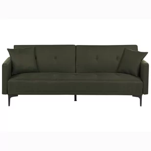 Sofa rozkładana ciemnozielona LUCAN - Sofy i kanapy - miniaturka - grafika 1