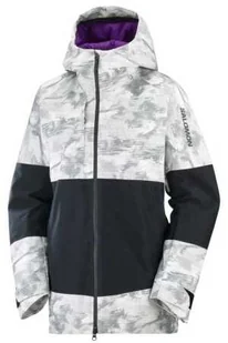 Kurtka Salomon Bashley Puff White / Deep Black - Kurtki i kamizelki sportowe damskie - miniaturka - grafika 1