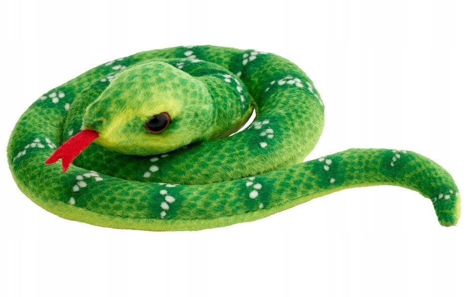 Maskotka Wąż zwinięty jasnozielony - 50cm