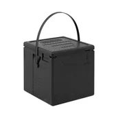 Pojemniki i kosze gastronomiczne - CAMBRO Pojemnik termoizolacyjny do pizzy na 8 pudełek czarny pasek - miniaturka - grafika 1