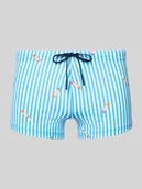 Kąpielówki męskie - Spodenki kąpielowe we wzór na całej powierzchni model 'Viareggio' - miniaturka - grafika 1