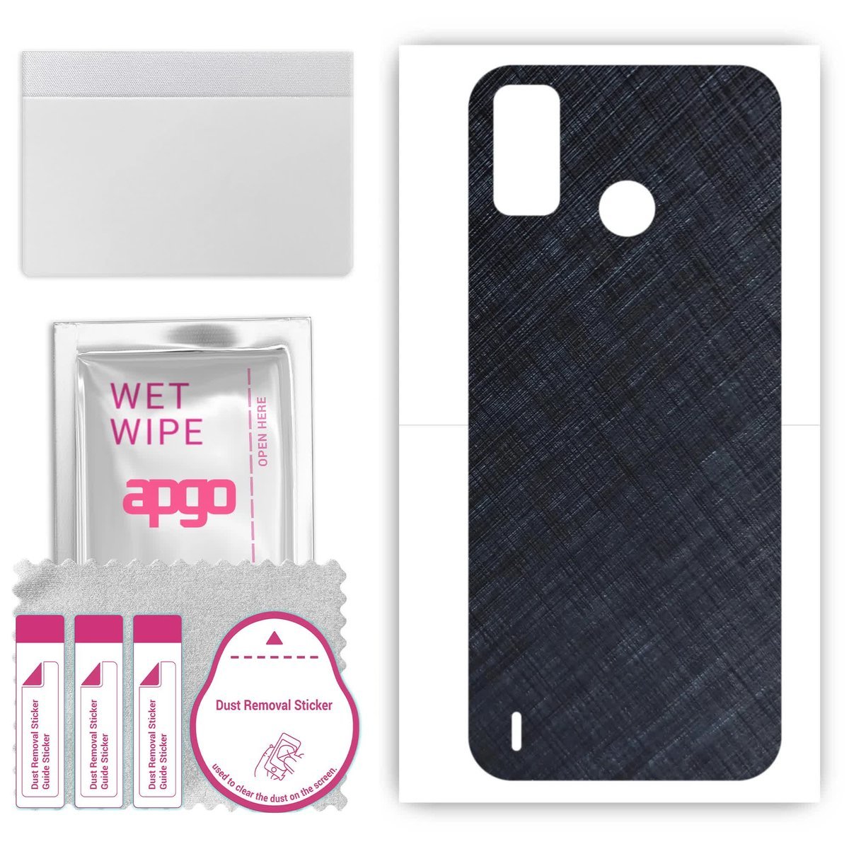 Folia naklejka skórka strukturalna na TYŁ do Tecno Spark Go 2021 - Tytan Niebieski - apgo SKINS