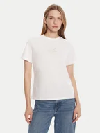 Koszulki i topy damskie - Calvin Klein Jeans T-Shirt Classic Monologo LV047D873G Biały Regular Fit - miniaturka - grafika 1