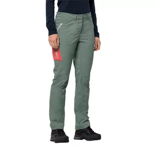 Spodnie sportowe damskie - Spodnie softshellowe OVERLAND PANTS W hedge green - 40 - grafika 1