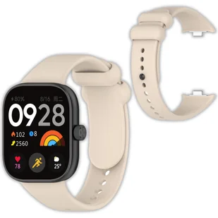 Opaska pasek silikonowy Vanfone do Xioami Redmi Watch 4, beżowy - Akcesoria do smartwatchy - miniaturka - grafika 1