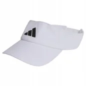 Czapki i chusty sportowe męskie - Daszek adidas Aeroready Visor HT2042 biały - miniaturka - grafika 1