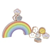 Układanki dla dzieci - Classic World Lumarko Drewniana Układanka Klocki Balansująca Tęcza 10 El.! CW20094 Lek - miniaturka - grafika 1