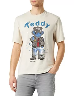 Blauer Męski t-shirt z krótkim rękawem, 286 jasnobeżowy, 42, 286 jasnobeżowy, 40 - Koszulki męskie - miniaturka - grafika 1