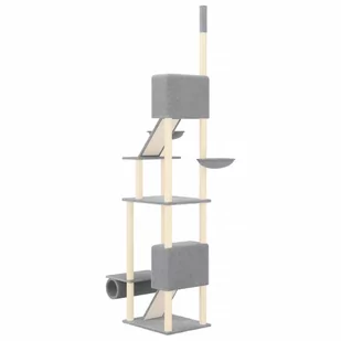 Lumarko Drzewko dla kota, od podłogi po sufit, jasnoszare, 277-303 cm! - Drapaki dla kotów - miniaturka - grafika 6