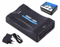 Adaptery i przejściówki - Adapter Konwerter Scart Do Na Hdmi Av Euro Hd - miniaturka - grafika 1