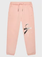 Spodnie i spodenki dla dziewczynek - Calvin Klein Jeans Spodnie dresowe Gradient Monogram IG0IG01697 Różowy Relaxed Fit - miniaturka - grafika 1