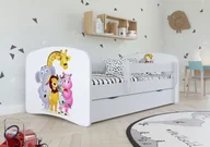 Łóżka dla dzieci i młodzieży - Elior Łóżko dziecięce z barierką Happy 2X mix 80x160 - białe - miniaturka - grafika 1