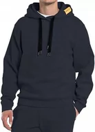 Bluzy męskie - Replay Męska bluza z kapturem, 098 BLACK, L - miniaturka - grafika 1
