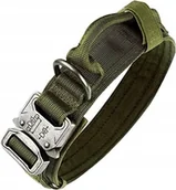 Obroże dla psów - TAKTYCZNA OBROŻA DLA PSA MOCNA REGULOWANA KOŁNIERZ UCHWYT PIES POLICYJNY XL - miniaturka - grafika 1