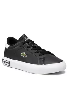 Lacoste Sneakersy Powercourt 0721 1 Suc 7-41SUC0014312 Czarny - Buty dla dziewczynek - miniaturka - grafika 1