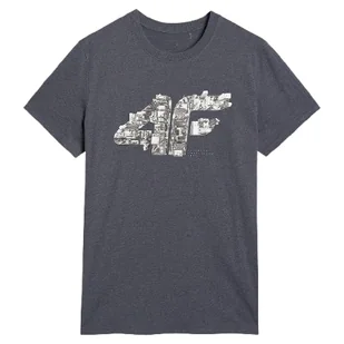 Koszulka męska 4F Tshirt M3132 Rozmiar: M / Kolor: szary - Koszulki sportowe męskie - miniaturka - grafika 1