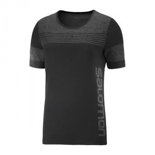 Koszulki sportowe damskie - Koszulka Salomon Essential Seamless W Black / Heather - grafika 1