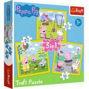 Puzzle - Trefl Puzzle 54 mini Wesoły dzień Świnki Peppy 1 - miniaturka - grafika 1