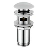 Korki do umywalek - Korek Axus klik-klak 1 1/4" mosiężny, duży grzybek ceramiczny biały, blister z zawieszką - miniaturka - grafika 1