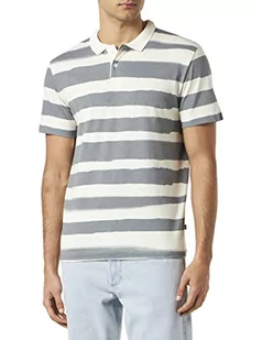 TOM TAILOR Męska koszulka polo 1035558, 31510 Water Navy Stripes, beżowe paski, S, 31510 - Water Navy Stripes Beige Base, S - Koszulki męskie - miniaturka - grafika 1