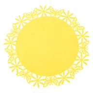 Obrusy i serwetki - Podkładka na stół filcowa śr. 30 cm zielona/żółta - miniaturka - grafika 1