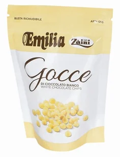 GOCCE BIANCO DROPSY Z BIAŁEJ CZEKOLADY ZAINI EMILIA 180G DO GOTOWANIA - Dodatki do ciast w proszku - miniaturka - grafika 1