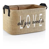 Kosze wiklinowe - Koszyk do przechowywania z juty 30x22x30 cm – Mioli Decor - miniaturka - grafika 1