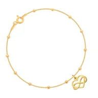 Bransoletki - Bransoletka pozłacana - serce i nieskończoność - miniaturka - grafika 1