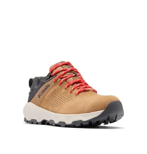 Columbia Newton Nimble Leather Damskie buty trekkingowe i turystyczne, z niskim stanem, czerwone (Elk/Poppy Red), 8,5