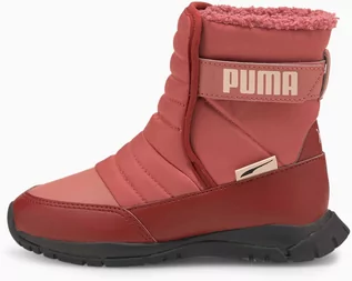 Śniegowce damskie - Śniegowce dziecięce Puma NIEVE BOOT WTR AC PS ocieplane buty zimowe na rzepy różowe (38074504) - grafika 1