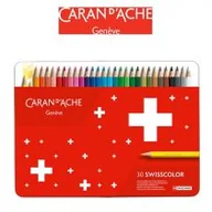 Przybory szkolne - Carandache Kredki ołówkowe CARAN DACHE Swisscolor 30 kolorów metalowe pudełko - miniaturka - grafika 1