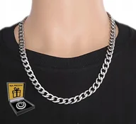 Łańcuszki - GRUBY Łańcuszek Męski Srebrny ŁAŃCUCH 45cm Pancerka - miniaturka - grafika 1