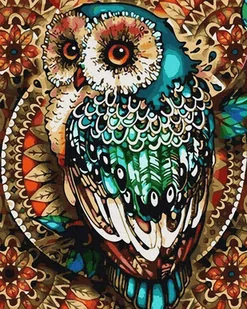 Artnapi 40x50cm Obraz Do Malowania Po Numerach Na Drewnianej Ramie - Sowa ornament 40x50 cm - Malowanie po numerach Artnapi 40x50cm Obraz Do Malowania Po Numerach Na Drewnianej Ramie - Sowa ornament 40x50 cm - Malowanie po numerach - miniaturka - grafika 1