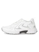 Trampki damskie - Gabor Skórzane sneakersy w kolorze srebrno-białym - miniaturka - grafika 1