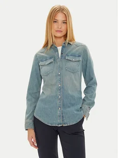 Tommy Hilfiger Koszula jeansowa WW0WW42875 Niebieski Slim Fit - Koszule damskie - miniaturka - grafika 1