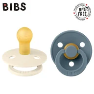 Smoczki uspokajające - Bibs Colour 2-Pack Ivory & Petrol S Smoczek Uspokajający Kauczuk Hevea - miniaturka - grafika 1